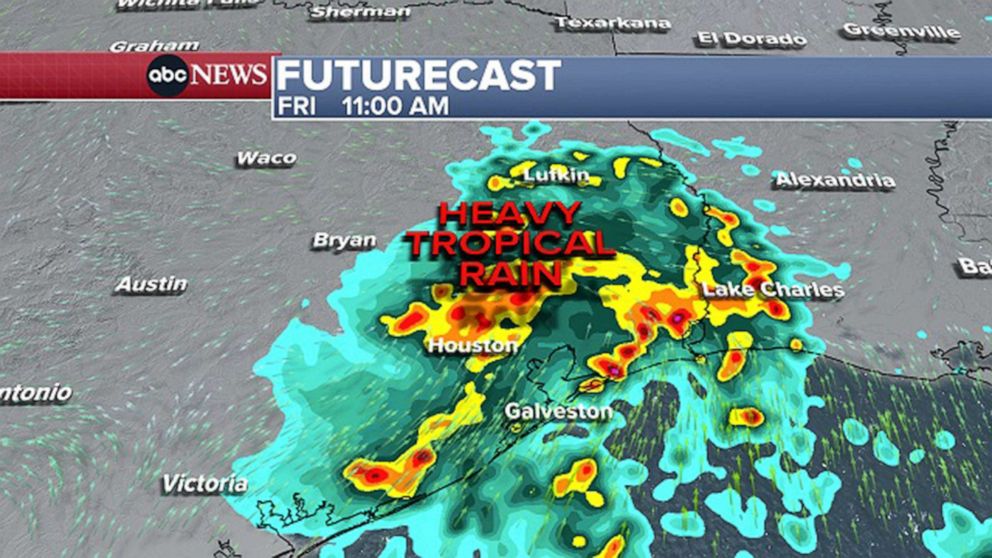 PHOTO: An ABC News weather graphic shows a Futurecast for 11am Friday, July 1, 2022.