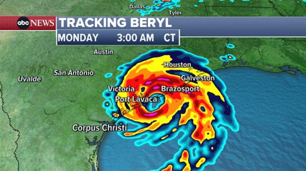 Tropical Storm Beryl Live updates