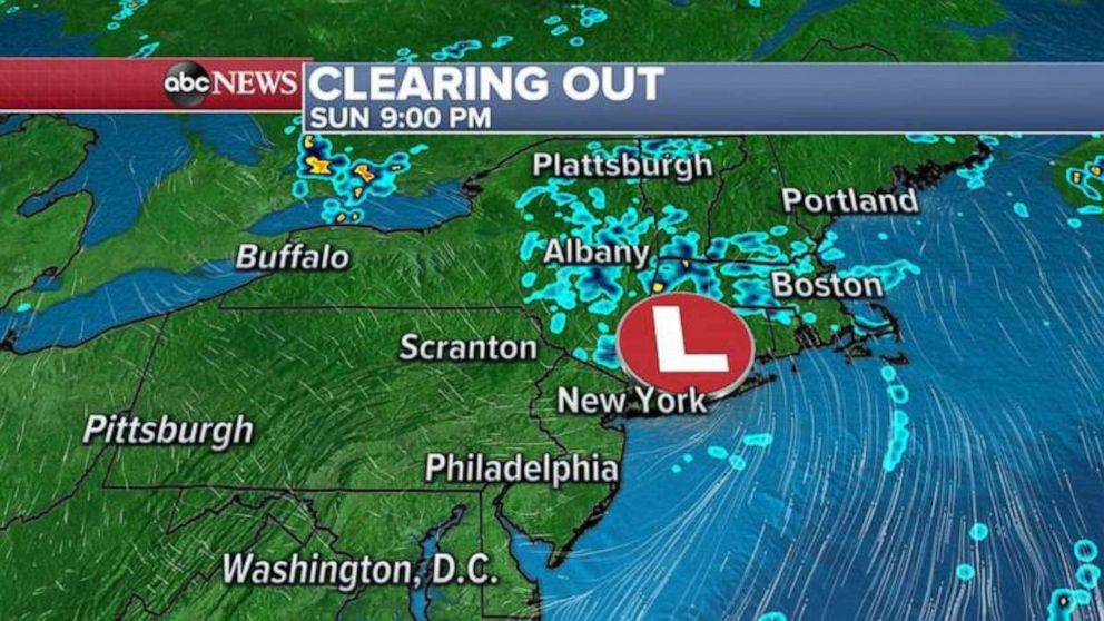 PHOTO: Clearing Out weather map