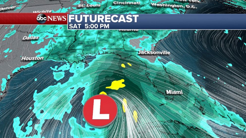 PHOTO: The tropical system will move into the Gulf of Mexico by Saturday.