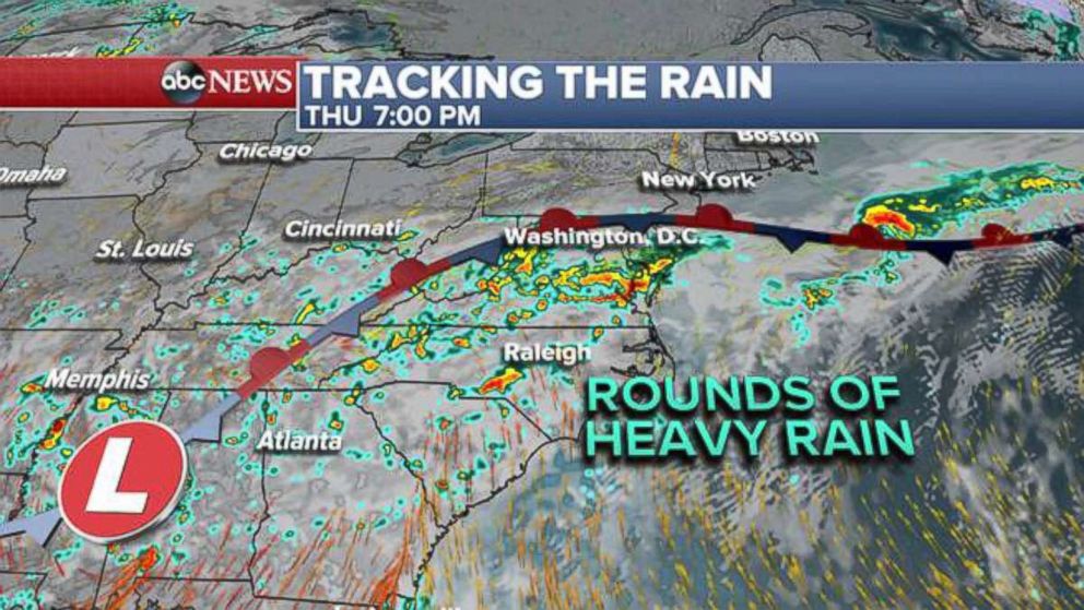 PHOTO: Tracking the rain, Thursday.