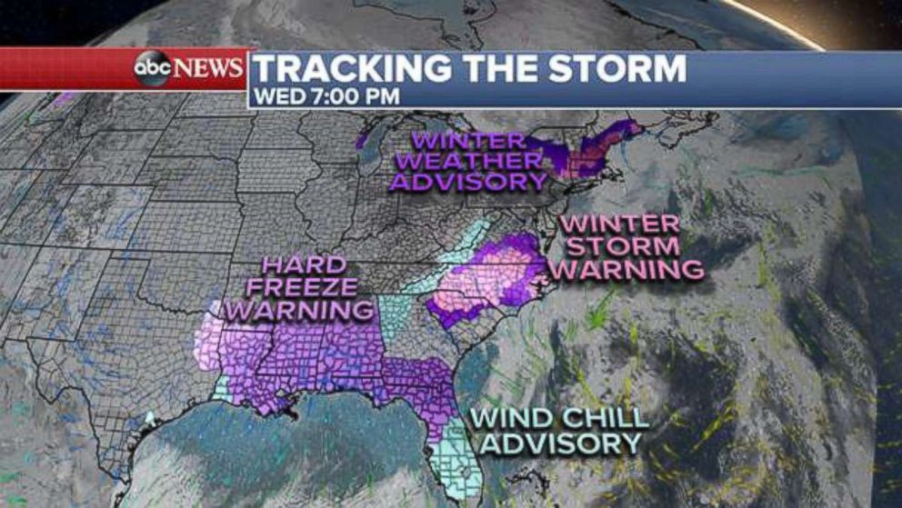 PHOTO: Tracking the storm: Wed 7:00 PM