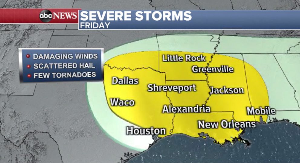 PHOTO: Severe Storm Friday Weather Map