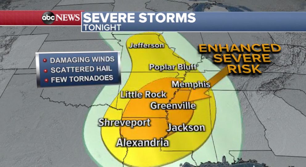 PHOTO: Severe Storms Saturday Weather Map