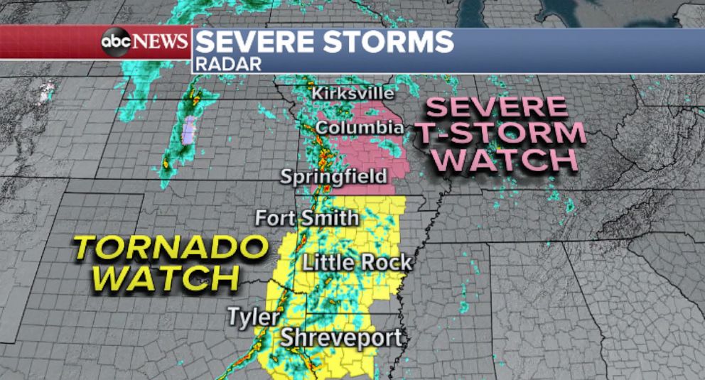PHOTO: Severe Storms Radar Weather Map