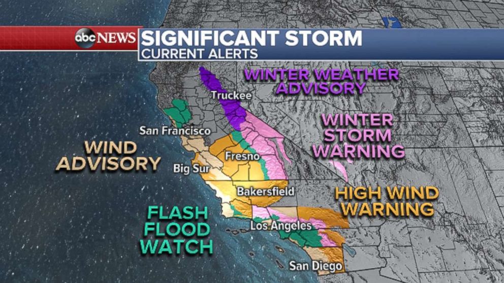 PHOTO: Significant storm current alerts.