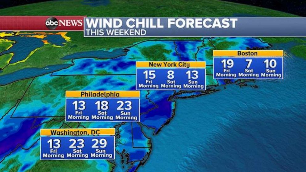 PHOTO: In the Northeast, temperatures remain cold with bitter wind chills, Dec. 18, 2020.