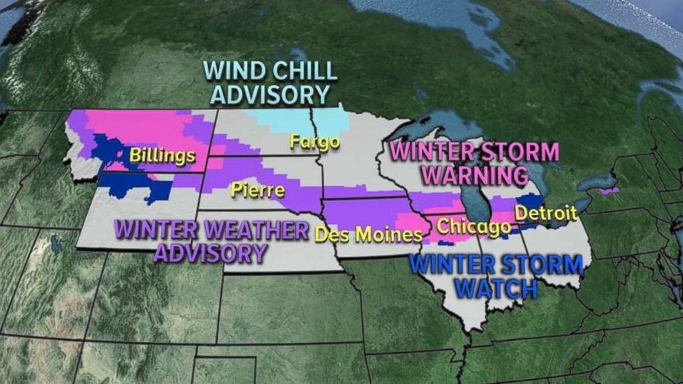 Twelve states are facing winter-storm advisories ahead of this latest storm.