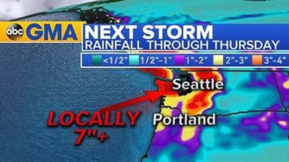 PHOTO: Some areas of the Northwest could see up to 6 inches of rain.