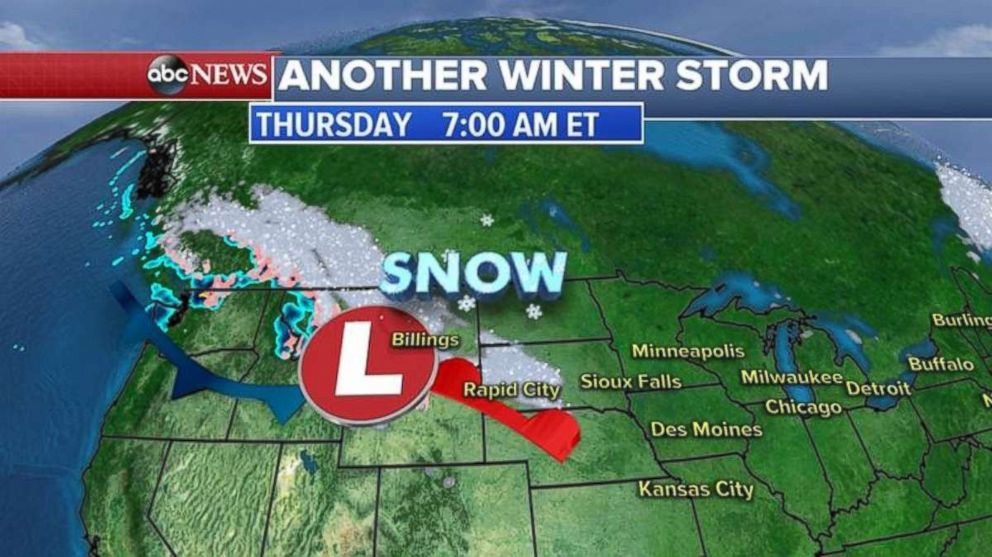 Another winter storm is expected to sweep through the Midwest and into the Northeast to close out the week.