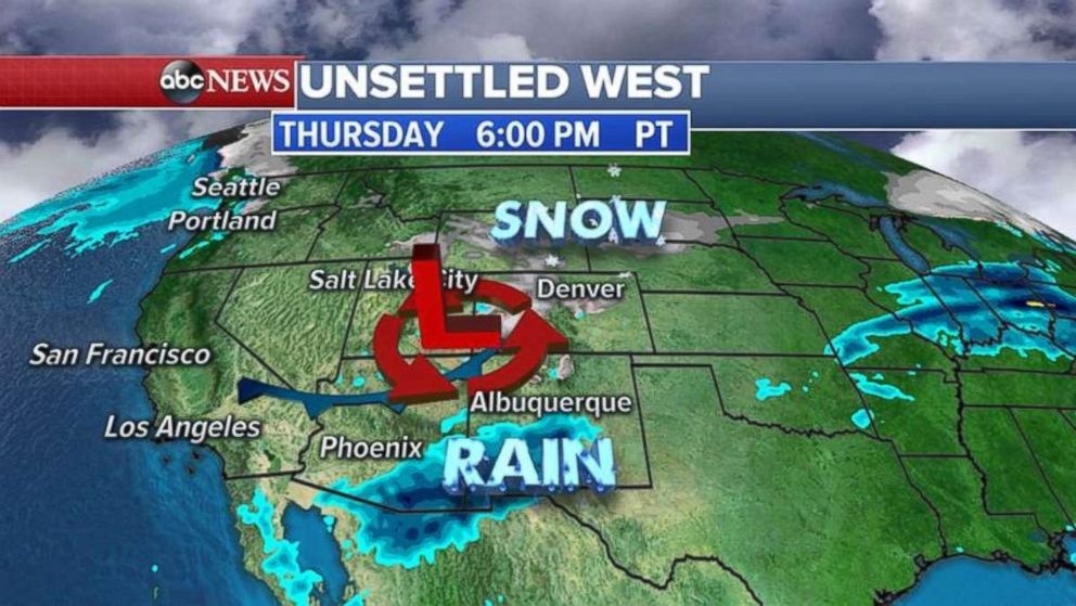 Parts of Arizona and New Mexico may get an inch of rain.