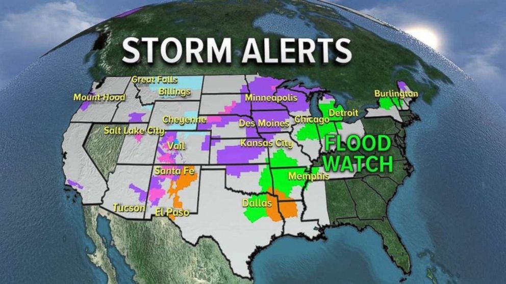 Thirty states this morning are facing storm alerts.