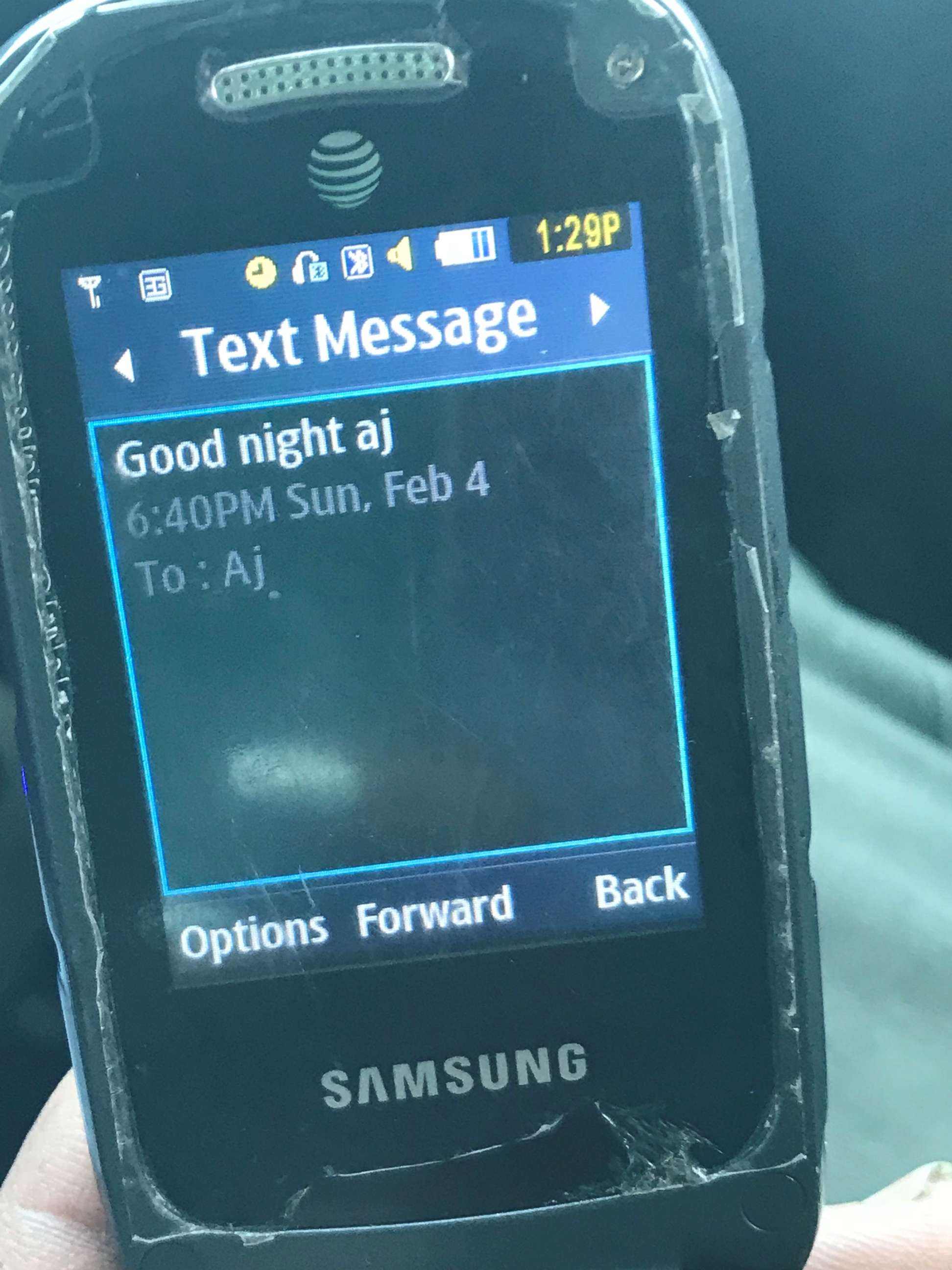 PHOTO:  Last text message sent by John Weber to his 16-year-old son on Super Bowl Sunday night almost two hours before he was fatally shot by Los Angeles County Sheriff's deputies.