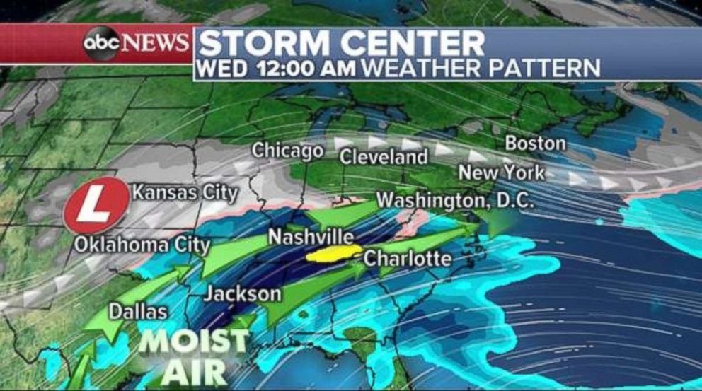 PHOTO: A pattern of rain will bring waterlogged conditions to the Southeast throughout the week ahead.