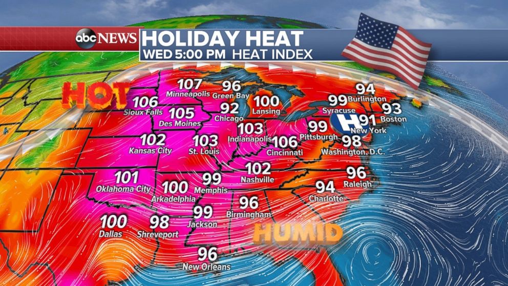 Temperatures near 100 degrees across Northeast as heat wave blazes on