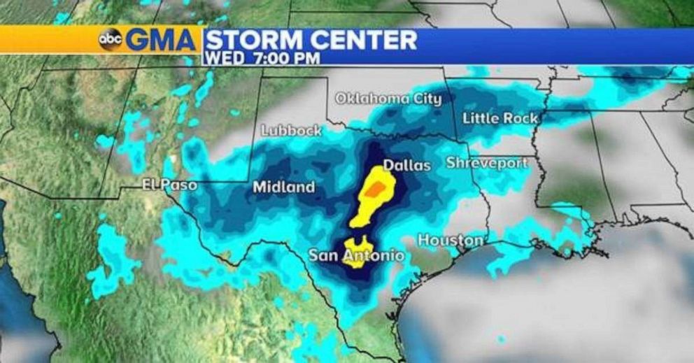 PHOTO: Heavy rain is possible in Texas on Wednesday.