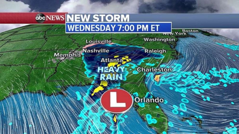 PHOTO: The storm will be developing in the eastern Gulf Coast on Wednesday night.