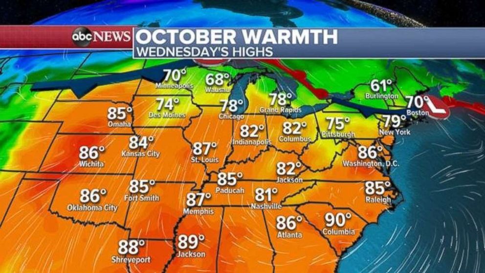 PHOTO: Temperatures will be well above average for this time of year across much of the eastern U.S. on Wednesday.