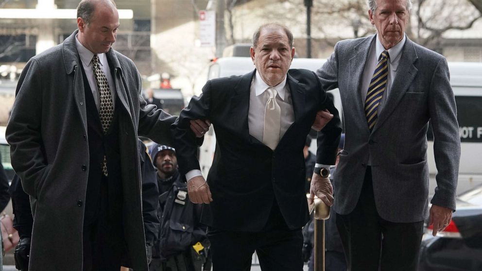 PHOTO: Harvey Weinstein arrives at Manhattan Supreme Court, Jan. 23, 2020, for the second day in his rape and sexual assault trial. 