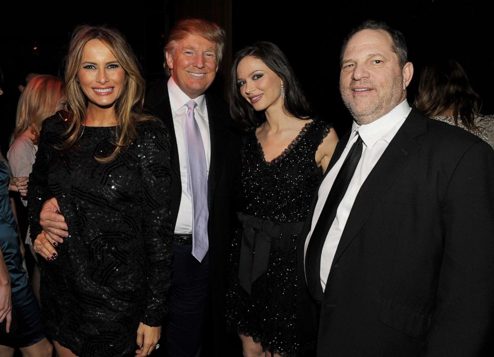 PHOTO: Melania Trump, Donald Trump, Georgina Chapman and Harvey Weinstein attend the after party of the New York premiere of "NINE," Dec, 15, 2009, in New York.
