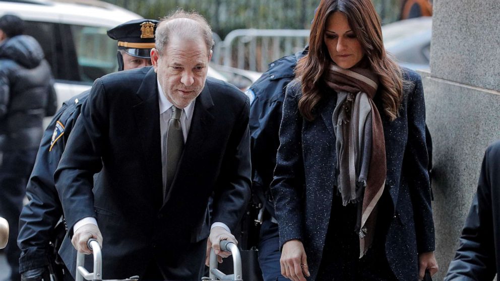 PHOTO: Film producer Harvey Weinstein arrives at New York Criminal Court for his sexual assault trial in the Manhattan borough of New York City on Jan. 8, 2020.
