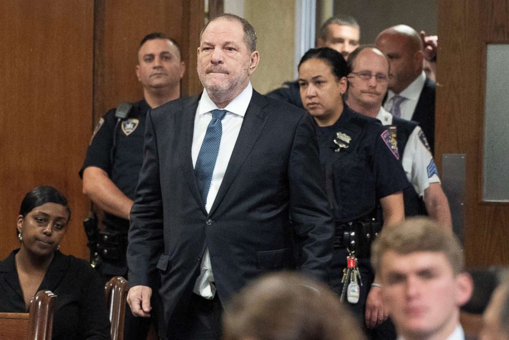 PHOTO: Film producer Harvey Weinstein arrives at Manhattan Criminal Court for his hearing in N.Y., Oct. 11, 2018.