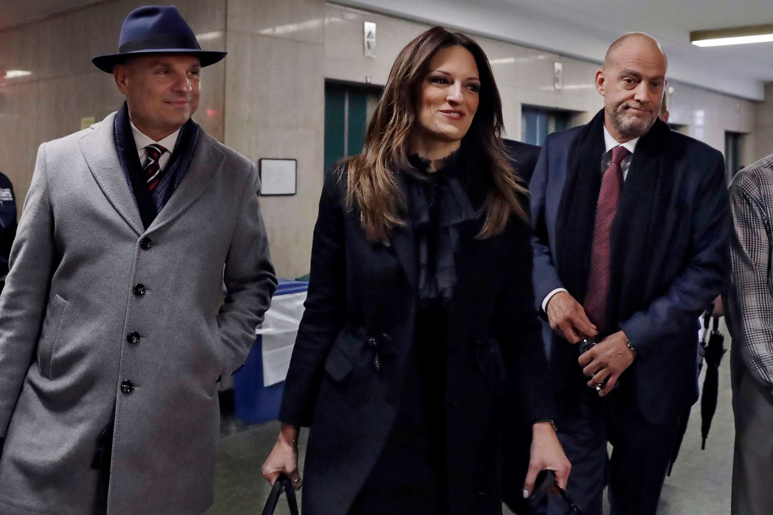 PHOTO: Harvey Weinstein defense attorneys Donna Rotunno and Arthur Aidala, left, arrive at court for  his rape trial, in New York, Feb. 13, 2020.