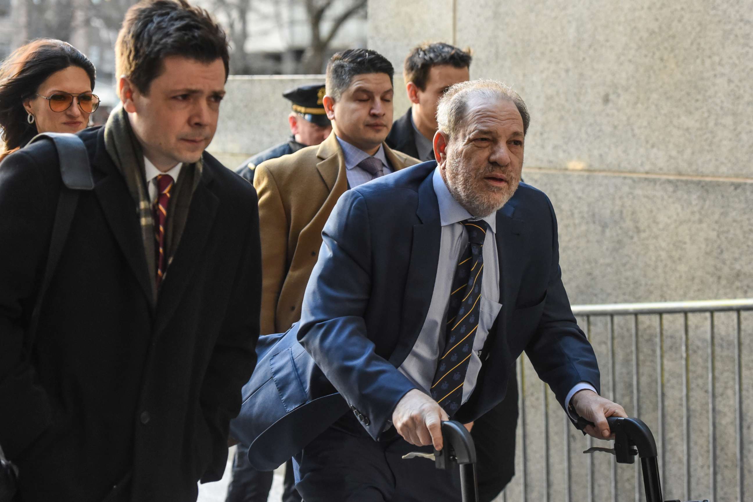 PHOTO: Harvey Weinstein arrives for his sexual assault trial at New York Criminal Court on Feb. 14, 2020 in New York City.