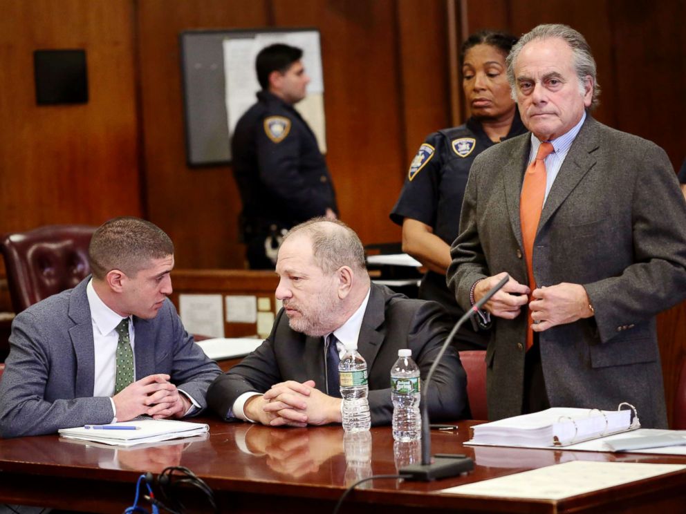 PHOTO: Harvey Weinstein, center, and his attorney Ben Brafman, right, make an appearance in court at New York Supreme Court, Dec. 20, 2018, in N.Y.
