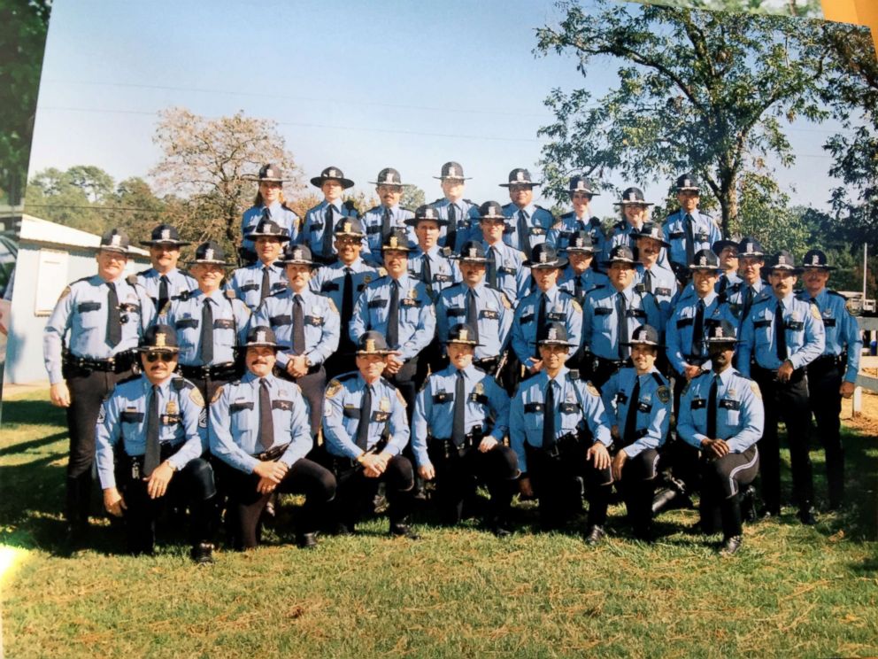 PHOTO: Wendy Caldwell, who is pictured in the back row first from the left, graduated from the police academy on July 21, 1993.