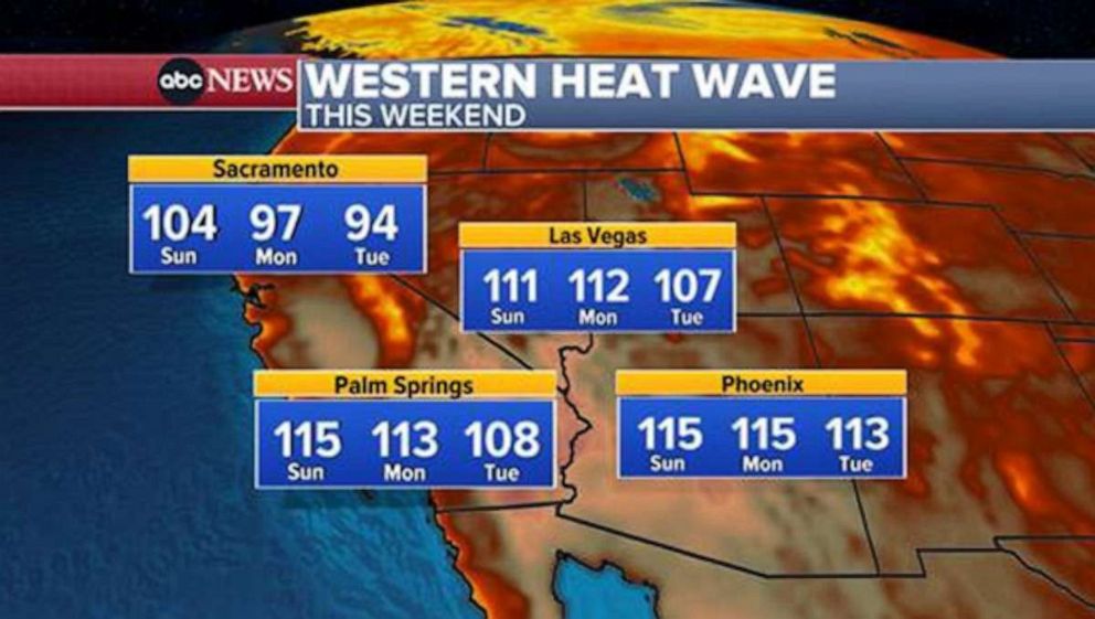 PHOTO: Western heat wave graphic