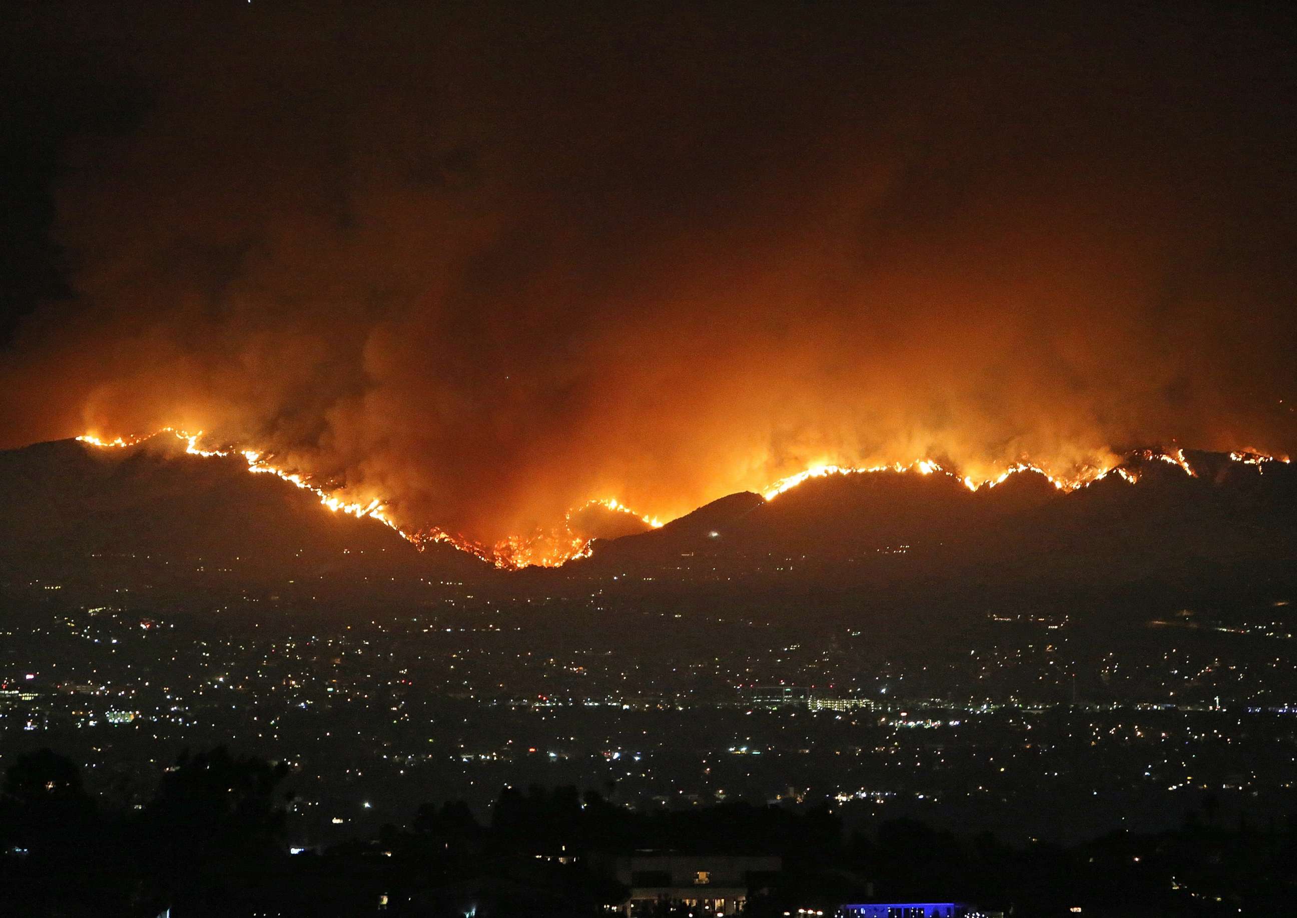 PHOTO: A huge wildfire is seen in Los Angeles, Sept. 1, 2017.