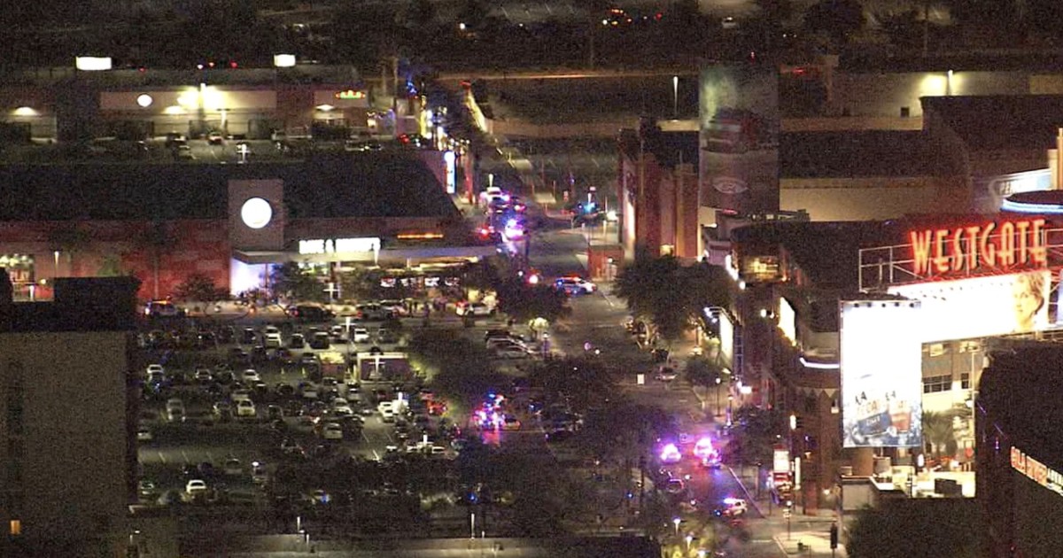 PHOTO: At least three people were injured in a shooting at Westgate Entertainment District, a mall in Glendale, Ariz., on May 20, 2020.