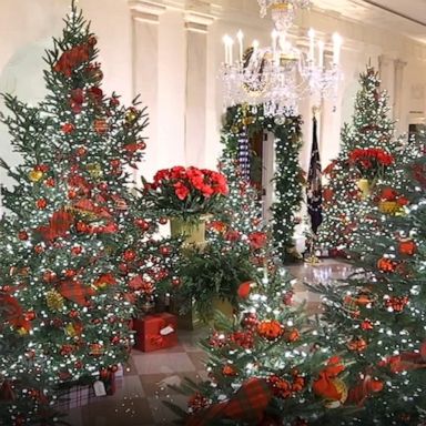 First lady Melania Trump unveiled this year's holiday decorations, with the theme "America the Beautiful."