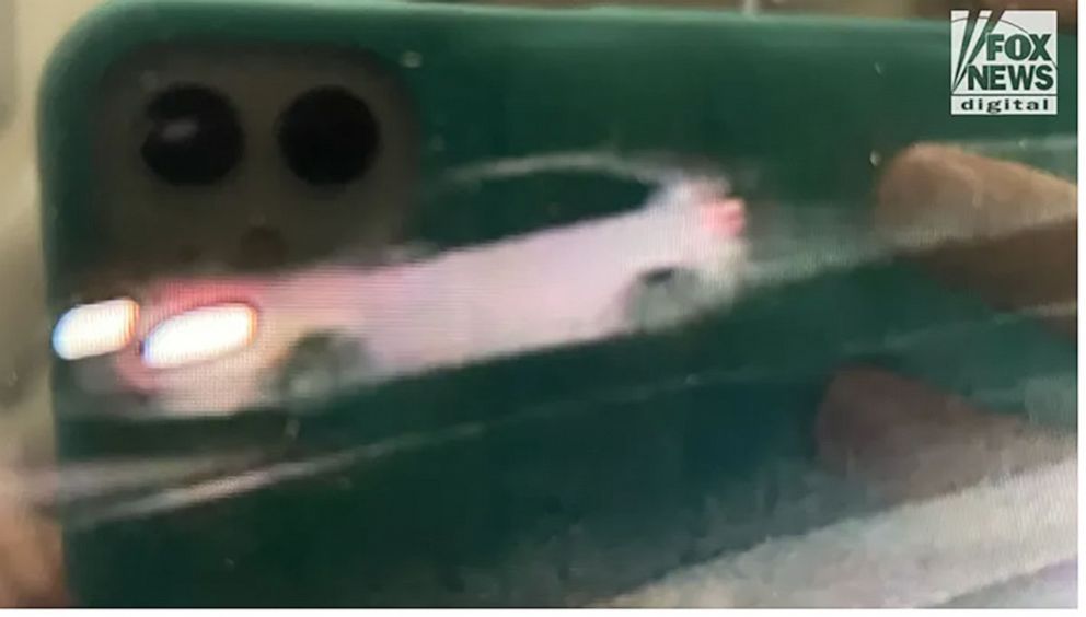 PHOTO: Police are investigating the surveillance photo of a white car that was seen in surveillance video at approx. 3:45am in Moscow, Idaho on the morning of the murders of four college students on Nov. 13, 2022.