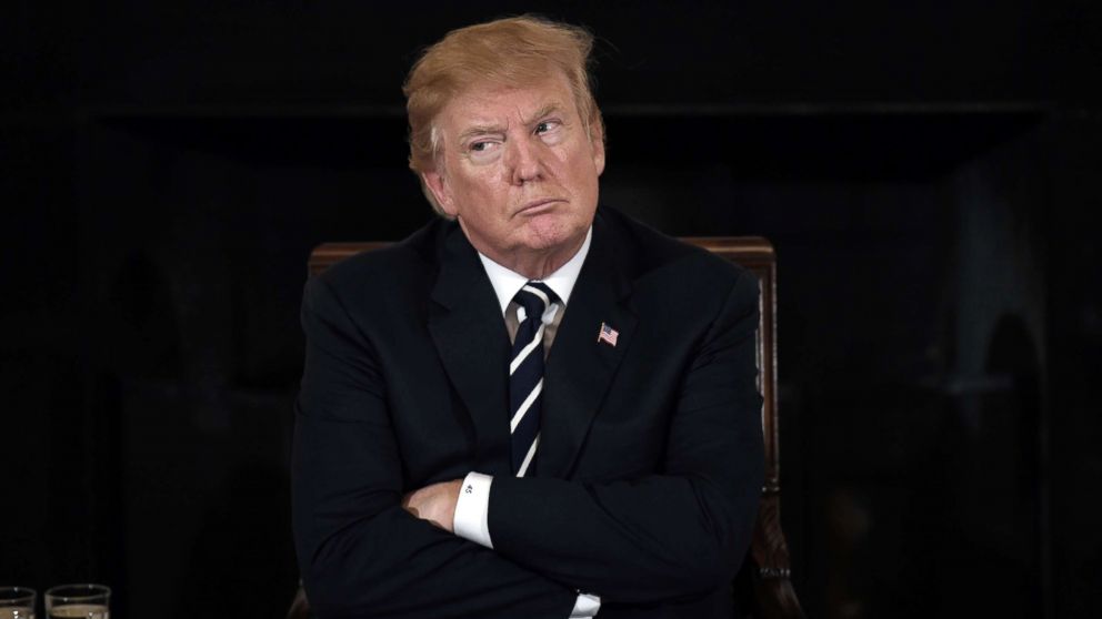 President Donald Trump meets with students, parents and teachers impacted by mass shootings in Parkland, Fla., Newtown, Conn., and Columbine, Colo., Feb. 21, 2018, in the White House.