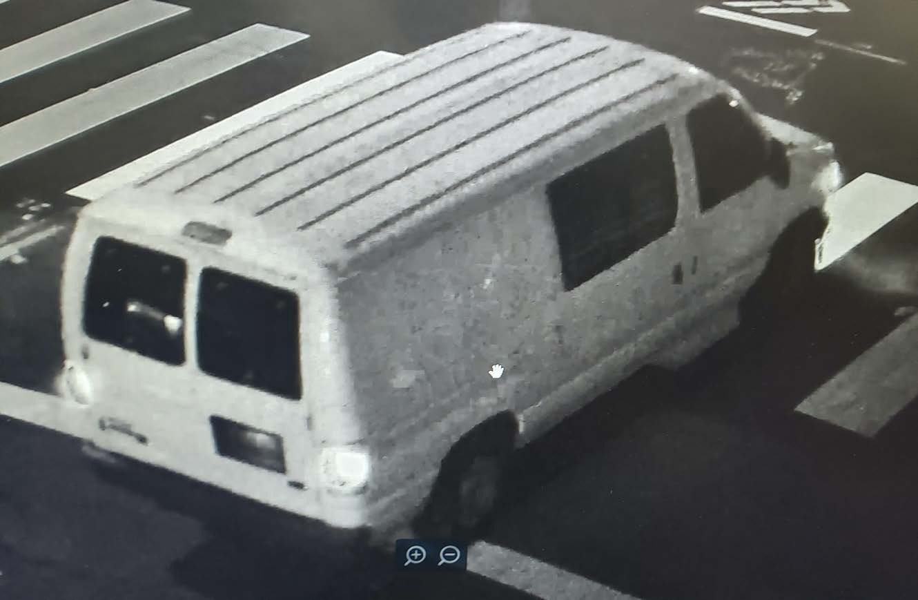 PHOTO: FBI officials released images of a white cargo van wanted in the May 29, 2020, fatal shooting of Federal Protective Services Officer Dave Patrick Underwood during a George Floyd protest in Oakland, California.