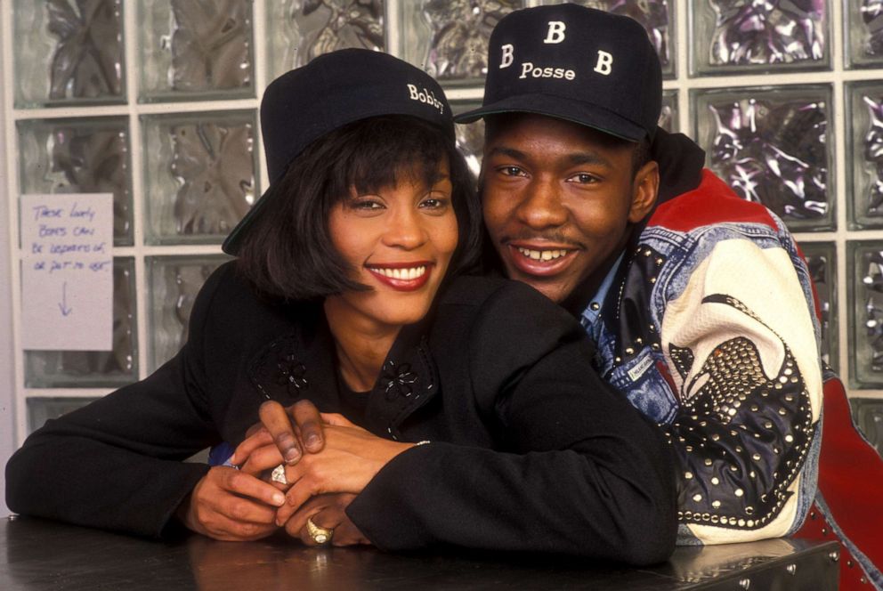 PHOTO: Whitney Houston and Bobby Brown are post together on Oct. 15, 1992.