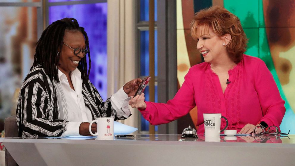 PHOTO: Co-hosts Whoopi Goldberg and Joy Behar appear on "The View," May 28, 2019.