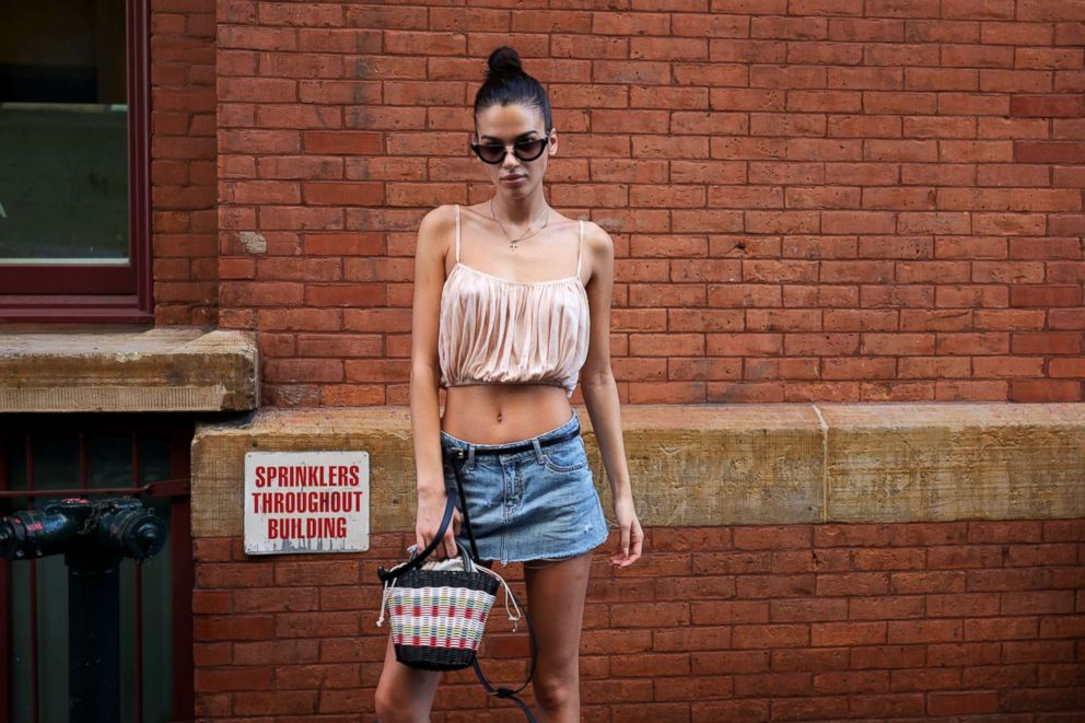 PHOTO: Elena Azzaro, 23, New York-based model, poses for a photo in Manhattan, New York, September 3, 2018.