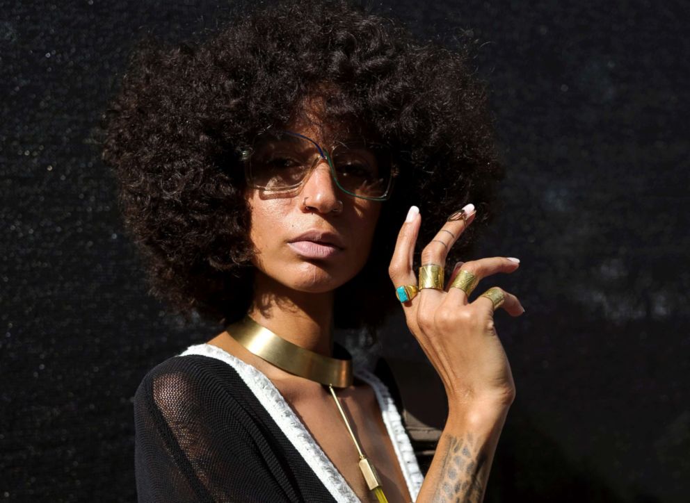 PHOTO: Aziza Nicole, a New York-based jewelry designer, poses for a portrait in Brooklyn, New York, August 25, 2018.
