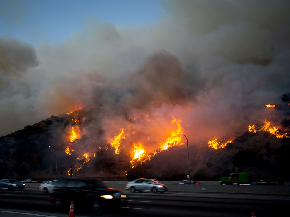 PHOTO: The Getty fire in Los Angeles, Oct. 28, 2019.