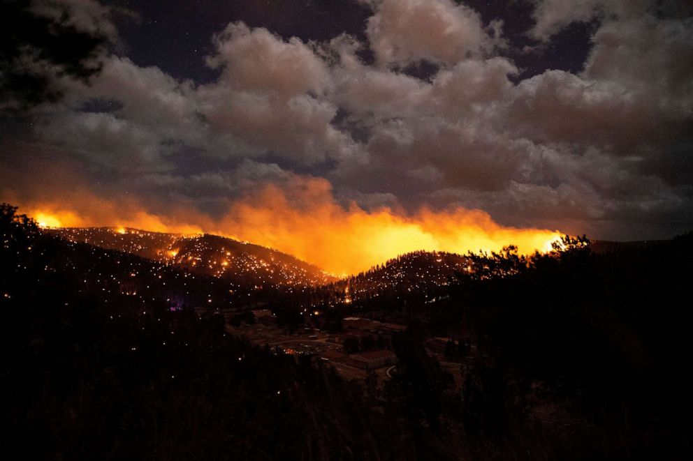 PHOTO: The McBride Fire burns in Ruidoso, N.M., on April 12, 2022.