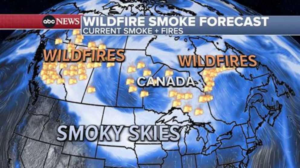 PHOTO: wildfire smoke forecast graphic