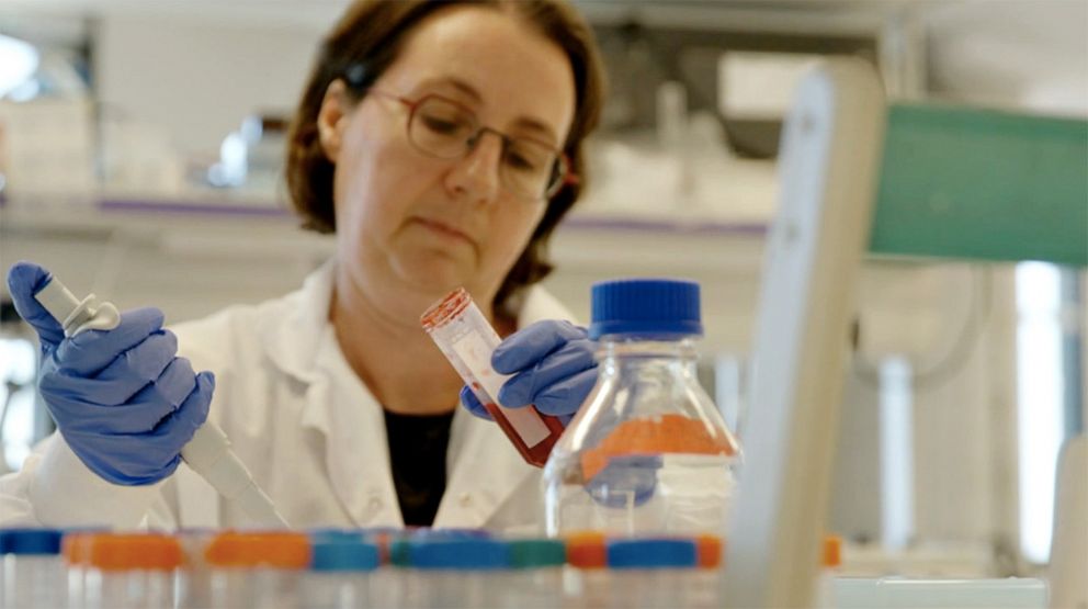 PHOTO: A scientist works at the Wilk lab, just outside of Tel Aviv.