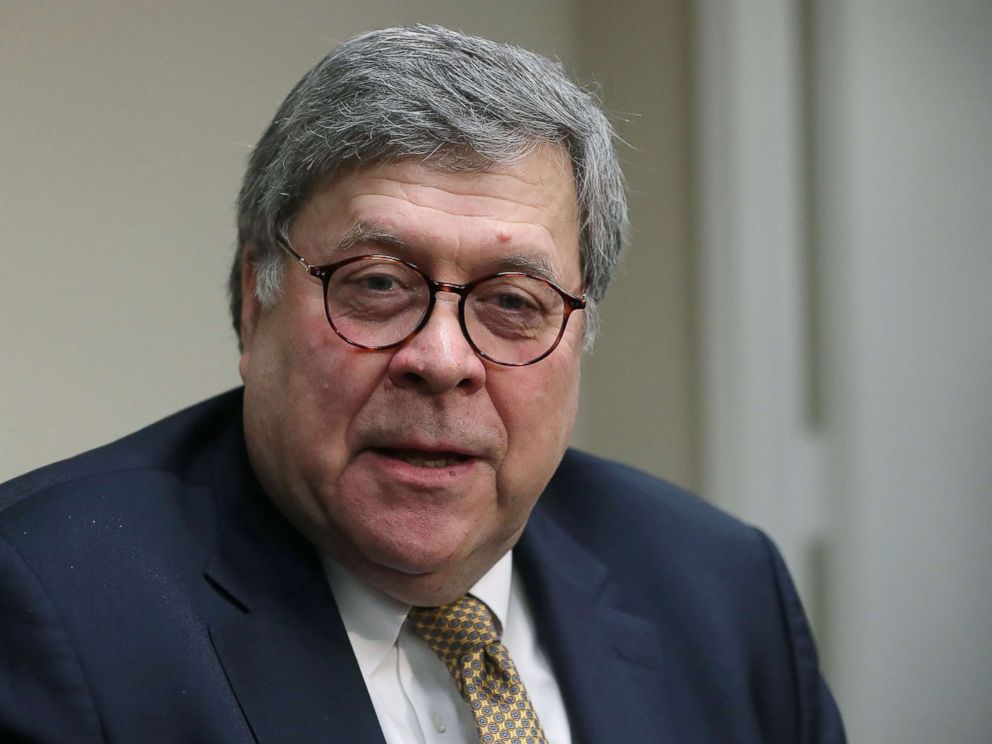 PHOTO: Attorney General nominee William Barr attends a meeting with Sen. Josh Hawley, not pictured, Jan. 29, 2019, in Washington, DC.