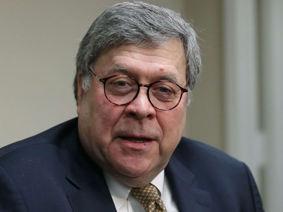 PHOTO: Attorney General nominee William Barr attends a meeting with Sen. Josh Hawley, not pictured, Jan. 29, 2019, in Washington, DC.