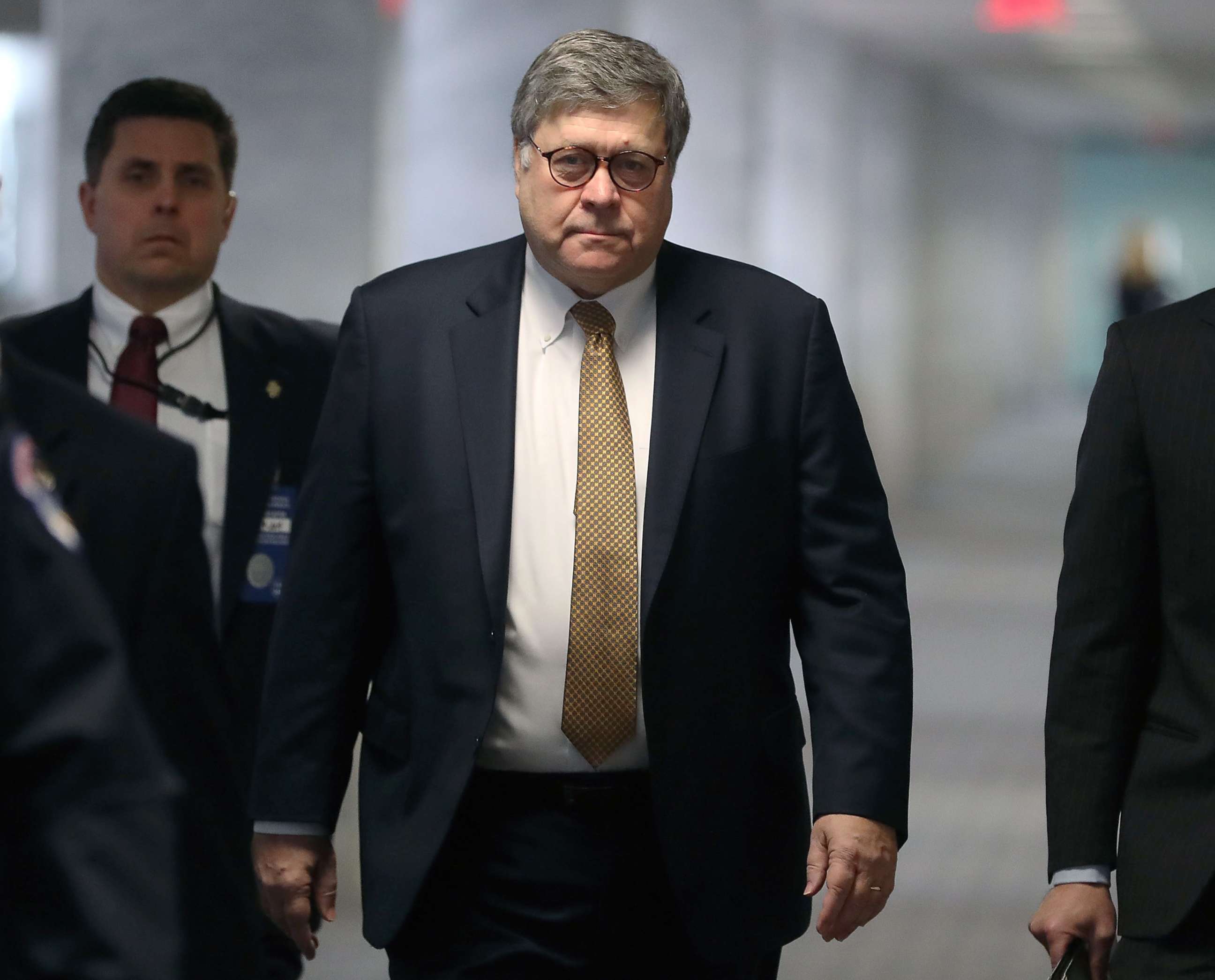 PHOTO: Attorney General nominee William Barr arrives on Capitol Hill, Jan. 29, 2019, in Washington, D.C.