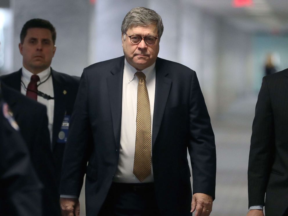 PHOTO: Attorney General nominee William Barr arrives on Capitol Hill, Jan. 29, 2019, in Washington, D.C.