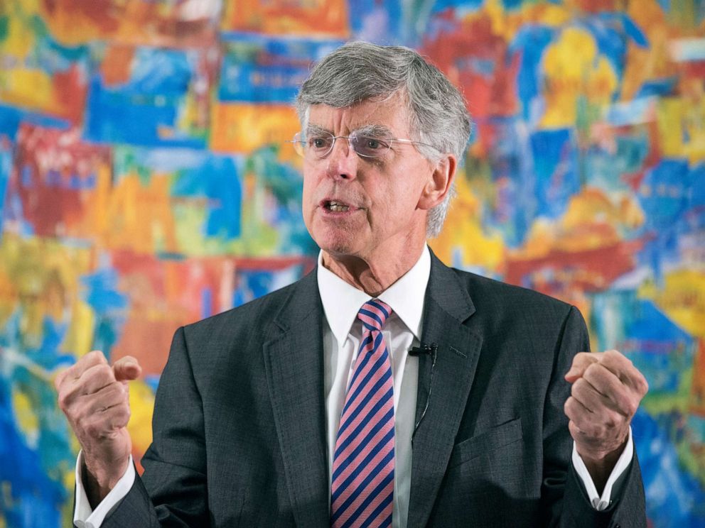 PHOTO: William Taylor speaks to the media during a briefing in Kiev, Ukraine, June 25, 2019.